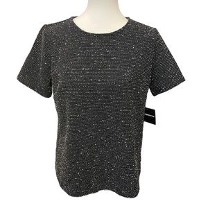 NWT Liz Claiborne Career Black and White Blouse in Medium